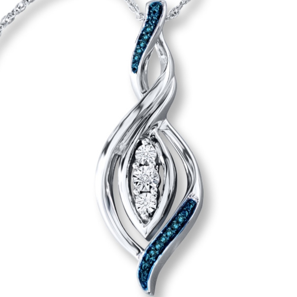 Kay Jewelers Diamond Necklace Sterling Silver